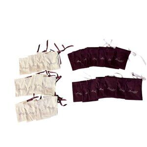 Fabric Bags Used Small Drawstring Lot of 30 Small 2 Colors 4" x 5.5"